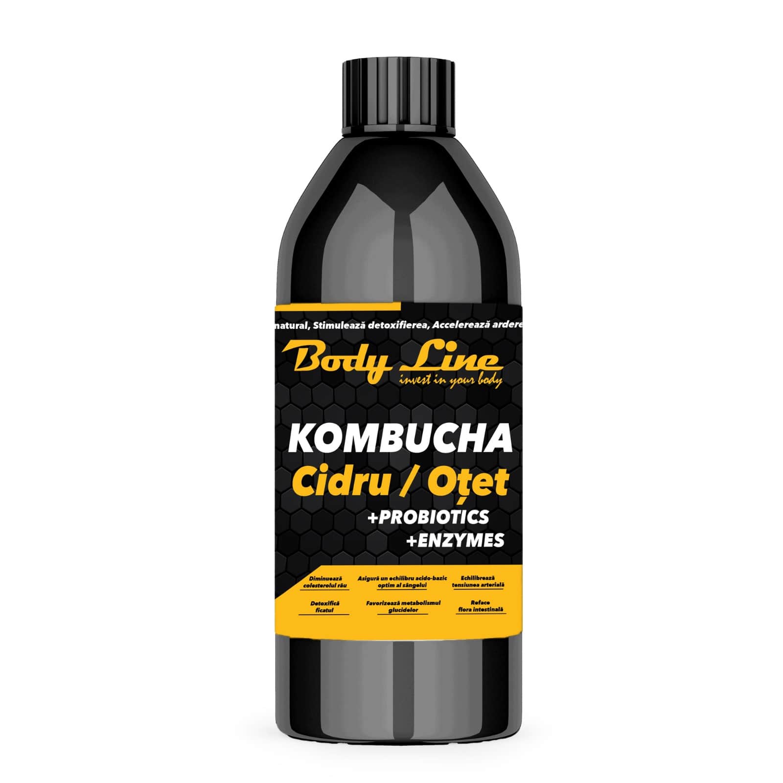 KOMBUCHA Cidru/Oțet Body Line - 1000 ml Energizant Natural - Otet 1000 ml