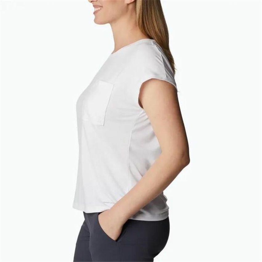 Tricou cu Mânecă Scurtă Femei Columbia Trek™  Alb