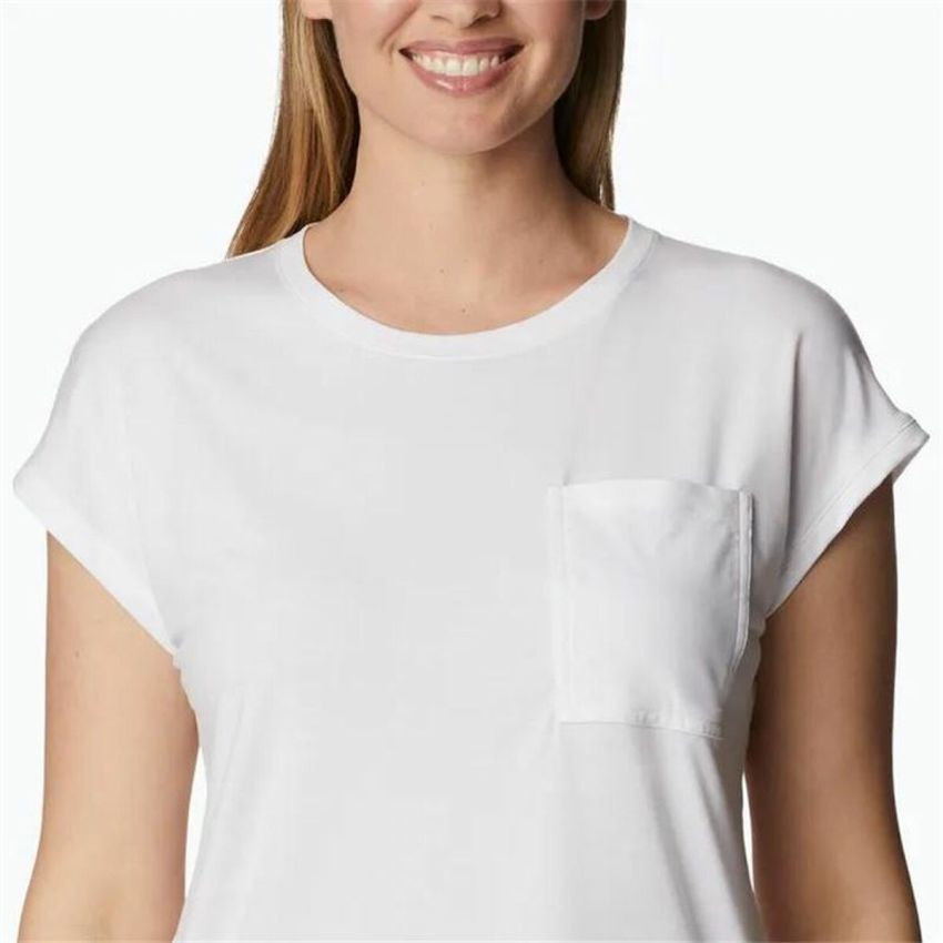 Tricou cu Mânecă Scurtă Femei Columbia Trek™  Alb