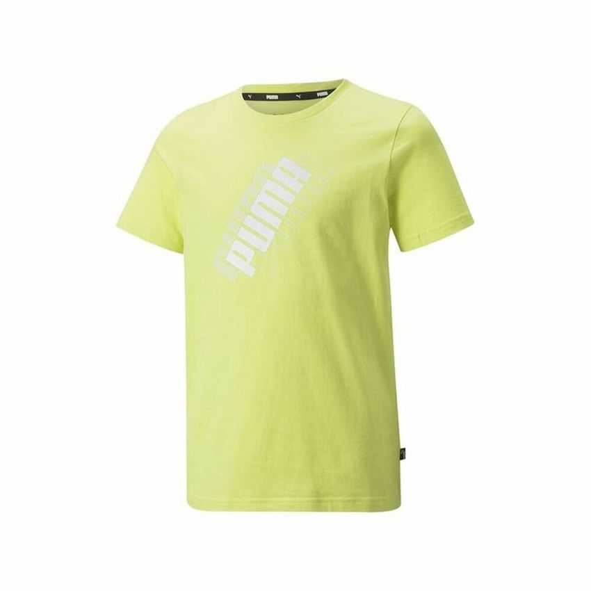 Tricou cu Mânecă Scurtă pentru Copii Puma Power Logo Galben