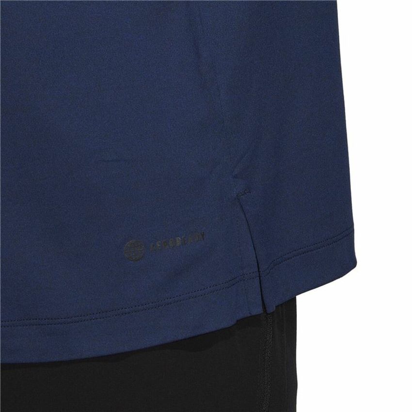 Tricou cu Mânecă Lungă Bărbați Adidas Training 1/4-Zip Albastru închis