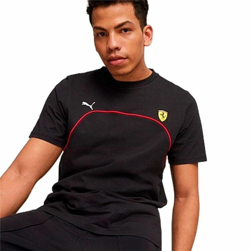 Tricou cu Mânecă Scurtă Bărbați Puma Ferrari Race Negru