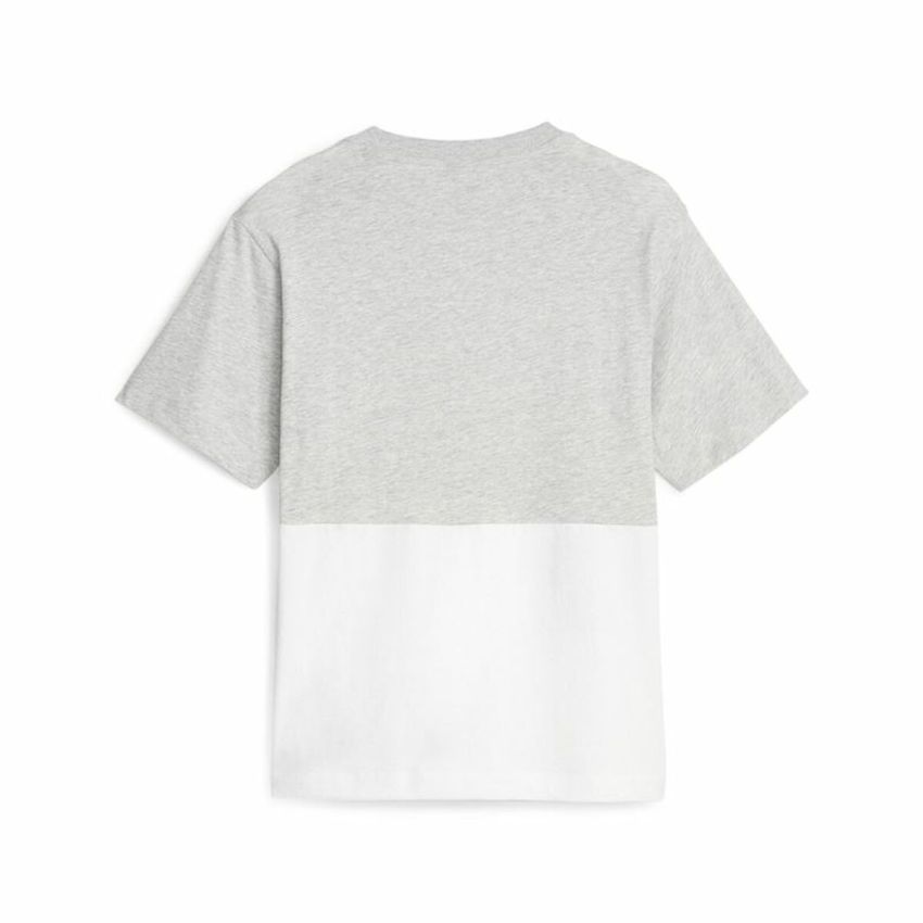 Tricou cu Mânecă Scurtă Femei Puma Power Colorblock Alb Gri