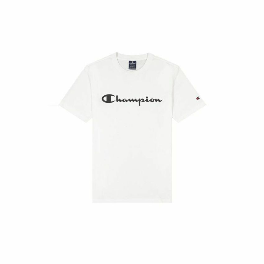 Tricou cu Mânecă Scurtă Bărbați Champion Crewneck Alb