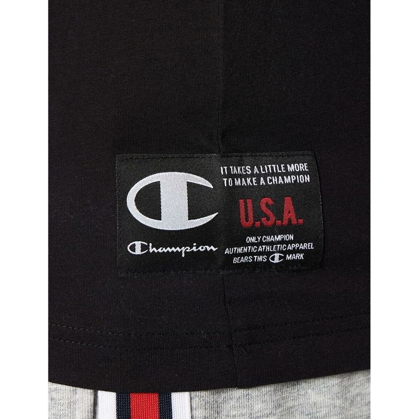 Tricou cu Mânecă Scurtă Bărbați Champion Crewneck Negru