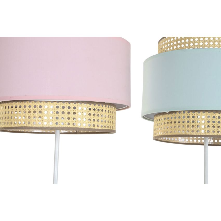 Lampă cu Picior DKD Home Decor 38 x 38 x 154 cm Roz Metal Verde 220 V 50 W (2 Unități)