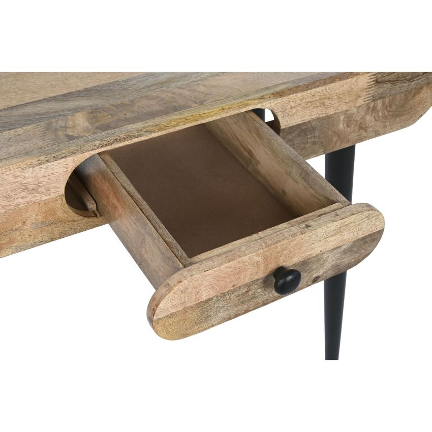 Consolă Home ESPRIT Maro Negru Fier Lemn de mango 90 x 35 x 75 cm