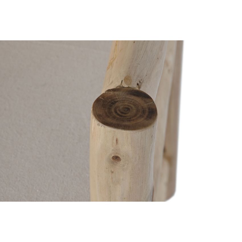 Fotoliu Home ESPRIT Alb Bej Natural Bumbac 61 x 50 x 90 cm