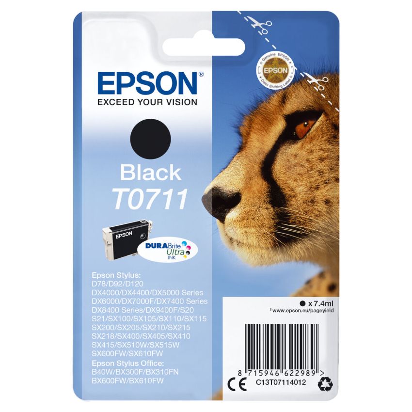 Cartuș cu Cerneală Originală Epson C13T07114012 Negru