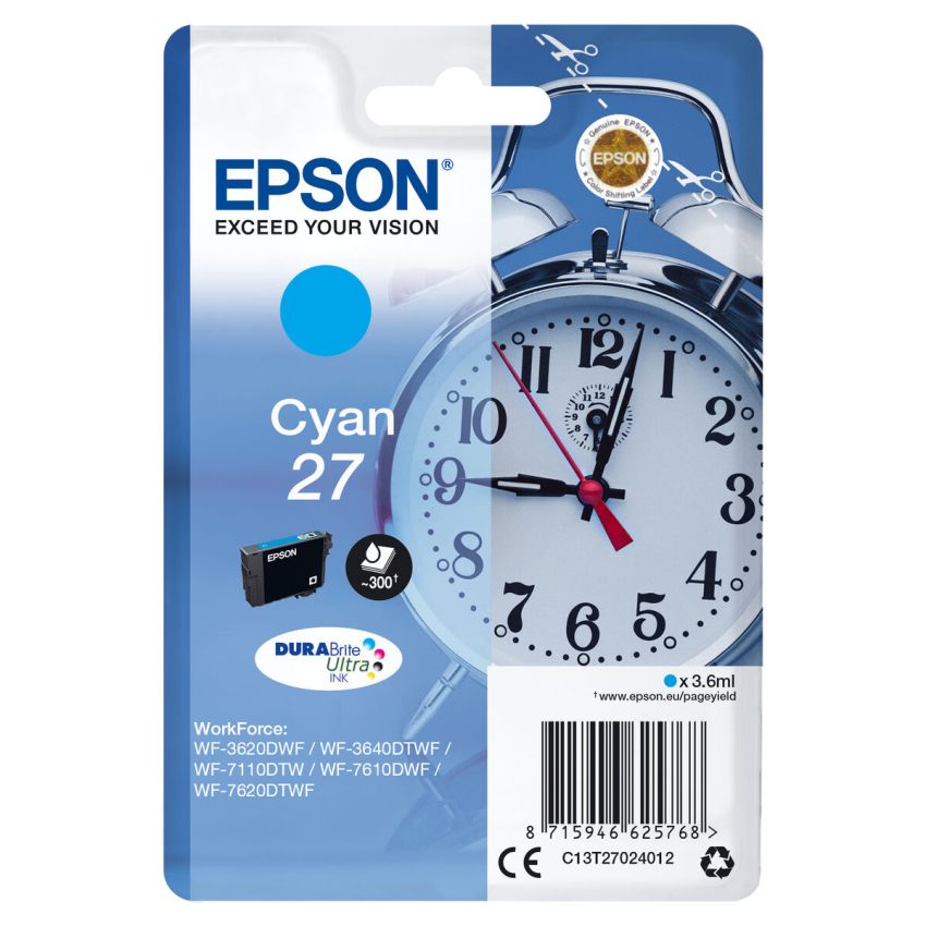 Cartuș cu Cerneală Originală Epson C13T27024012 Cyan