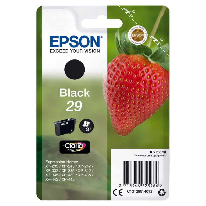 Cartuș cu Cerneală Originală Epson 29 K Negru