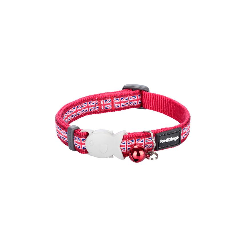 Zgardă pentru câini Red Dingo STYLE UNION JACK FLAG 31-47 cm