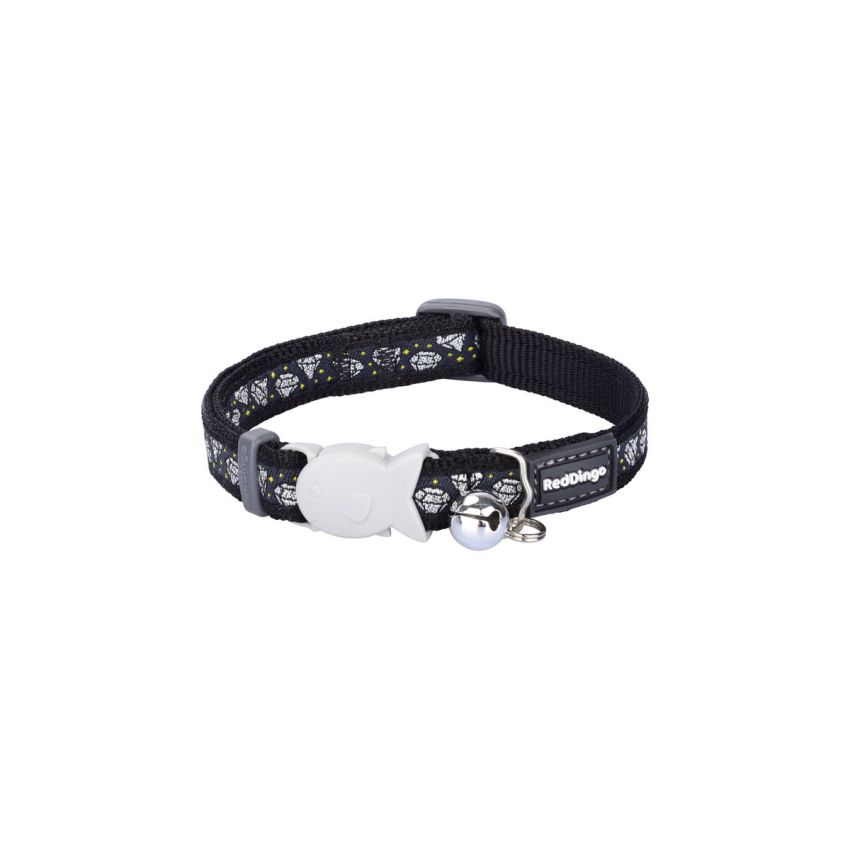 Guler de pisică Red Dingo Diamond 20-32 cm Negru
