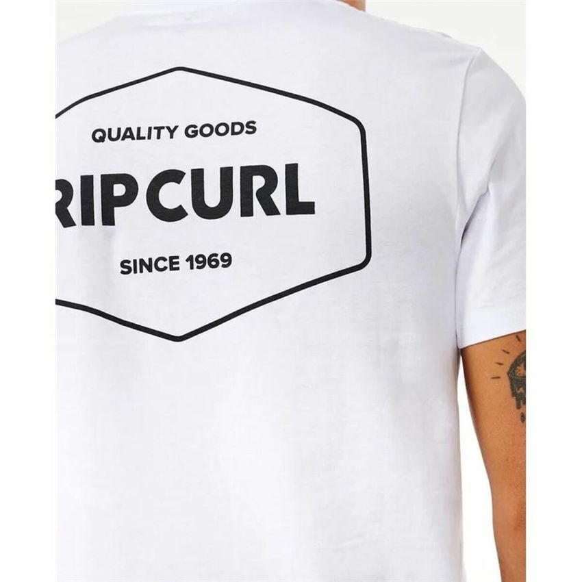Tricou cu Mânecă Scurtă Bărbați Rip Curl Stapler  Alb
