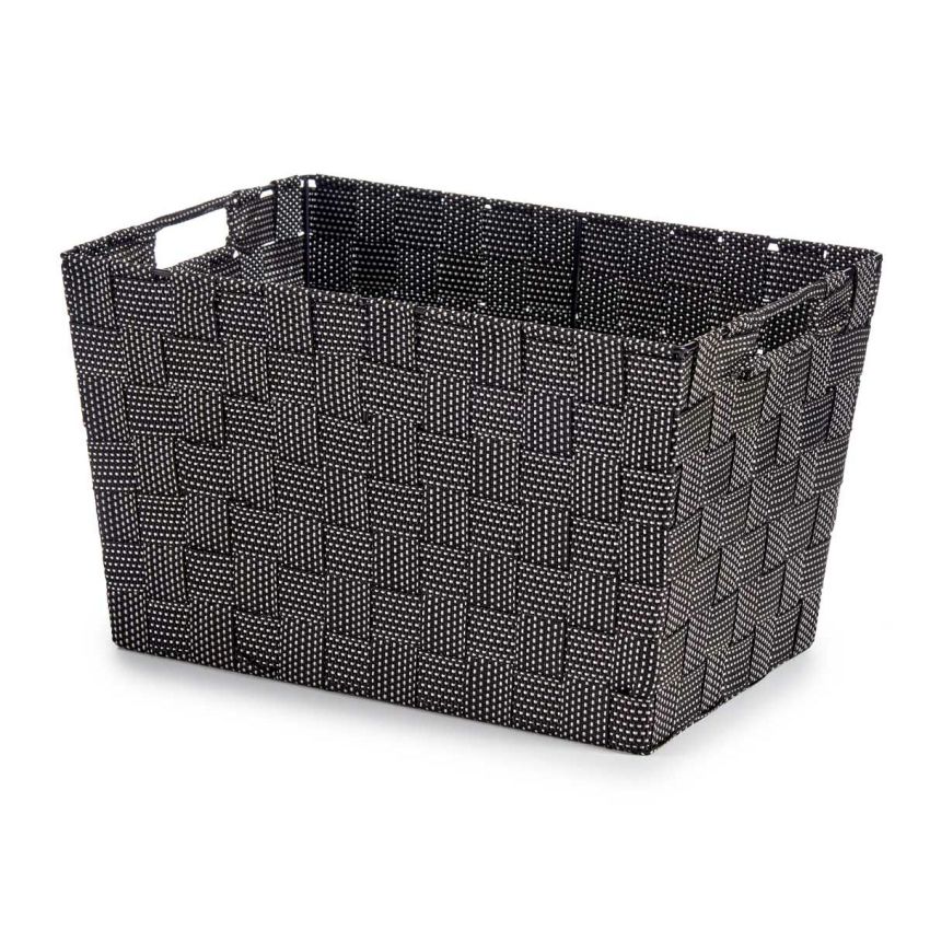 Coș Kipit A3-6875 Negru Pânză 25 x 20 x 35 cm (12 Unități)