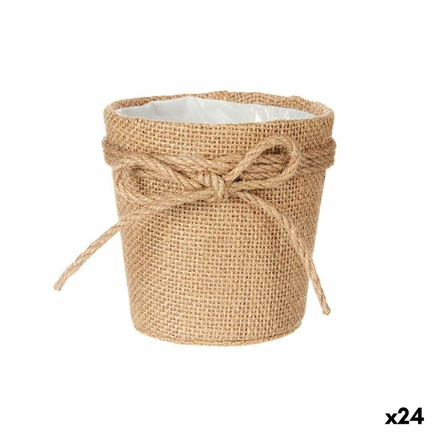 Ghiveci Ibergarden WY18-72 Maro Pânză Въже Plastic Fundă 11 x 10,5 x 11 cm (24 Unități)