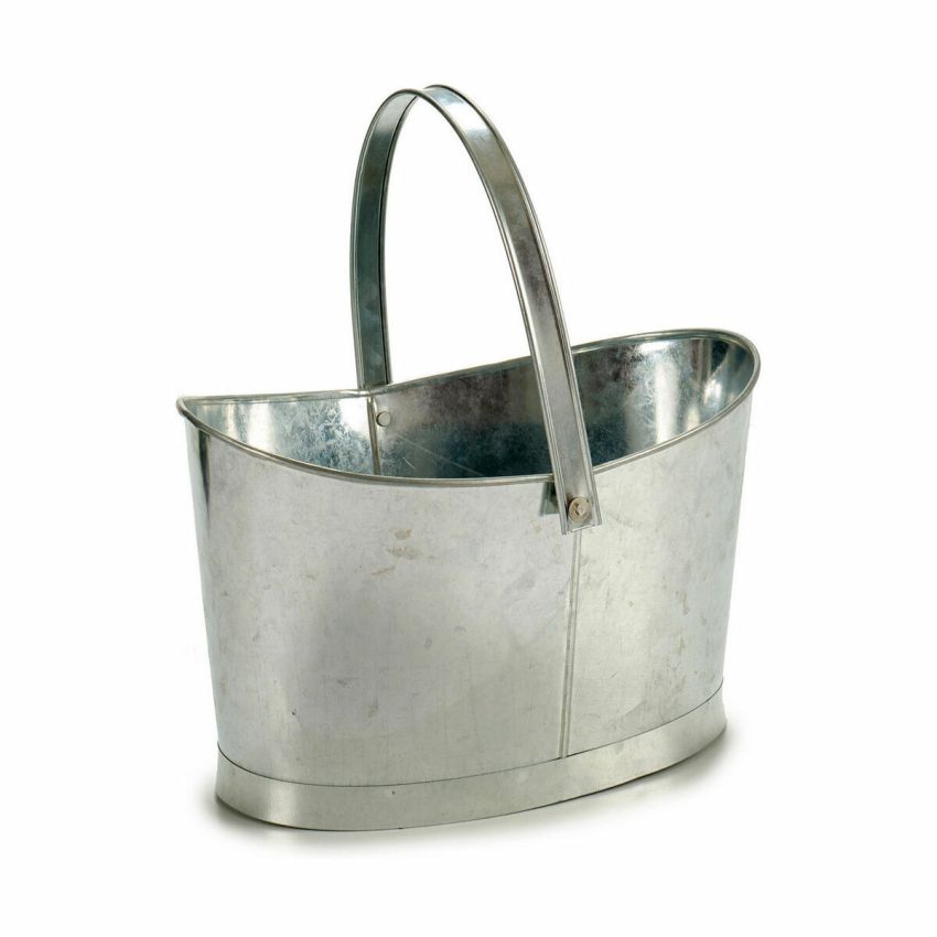 Ghiveci Ibergarden E51465-B Argintiu Zinc Coș 21 x 19,5 x 35,5 cm (12 Unități)