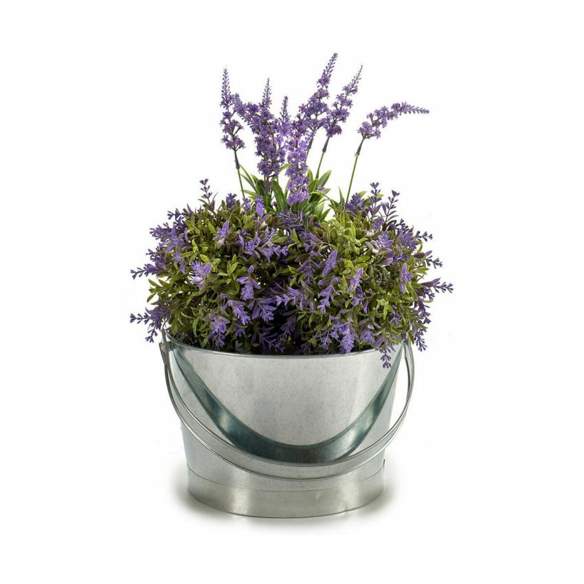 Ghiveci Ibergarden NAVI-AR-280 Argintiu Zinc Cub 25 x 30 x 26,5 cm (12 Unități)