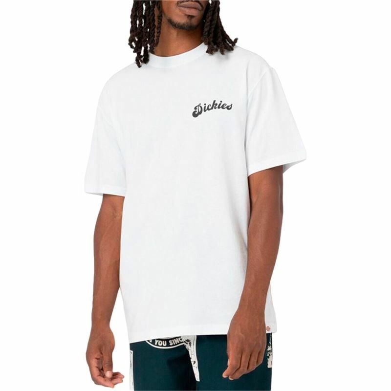 Tricou cu Mânecă Scurtă Bărbați Dickies Grainfield Alb