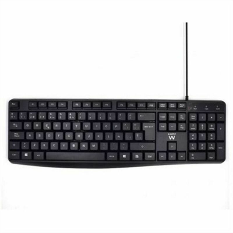 Tastatură Ewent EW3001 Negru Qwerty Spaniolă QWERTY
