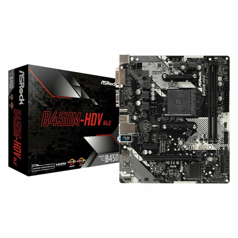 Placă de Bază ASRock B450M-HDV R4.0 AMD B450 AMD AM4