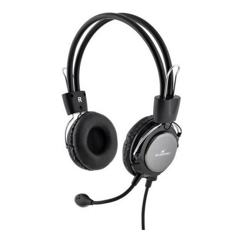 Căști cu Microfon Bluestork MC-201 Gri Negru/Argintiu