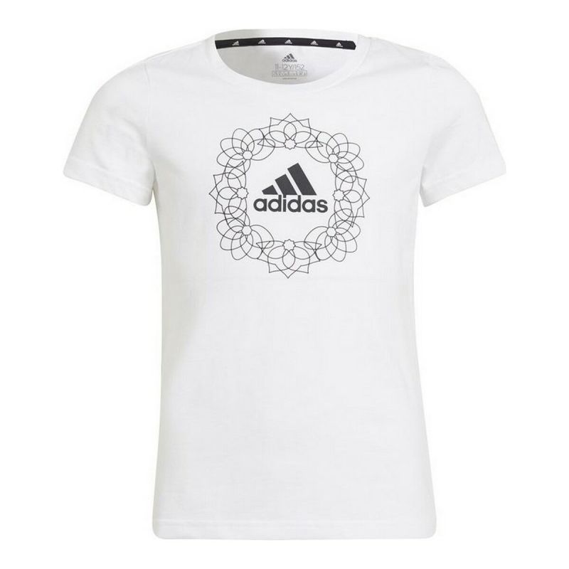 Tricou cu Mânecă Scurtă pentru Copii Adidas Graphic Alb