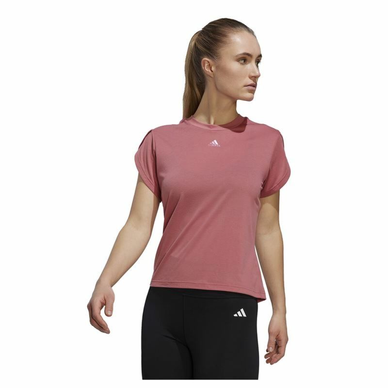 Tricou cu Mânecă Scurtă Femei Adidas trainning Floral  Roșu închis