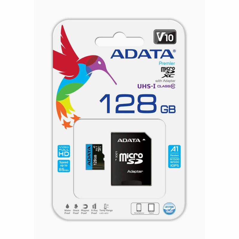 Card de Memorie Micro SD cu Adaptor Adata AUSDX128GUICL10A1-RA1 128 GB