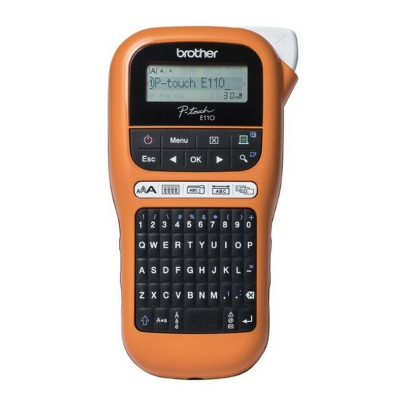 Aparat de Etichetat Electric Portabil Brother PT-E110VP LCD Portocaliu