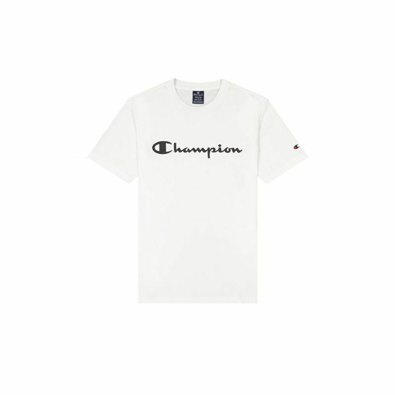 Tricou cu Mânecă Scurtă Bărbați Champion Crewneck Alb