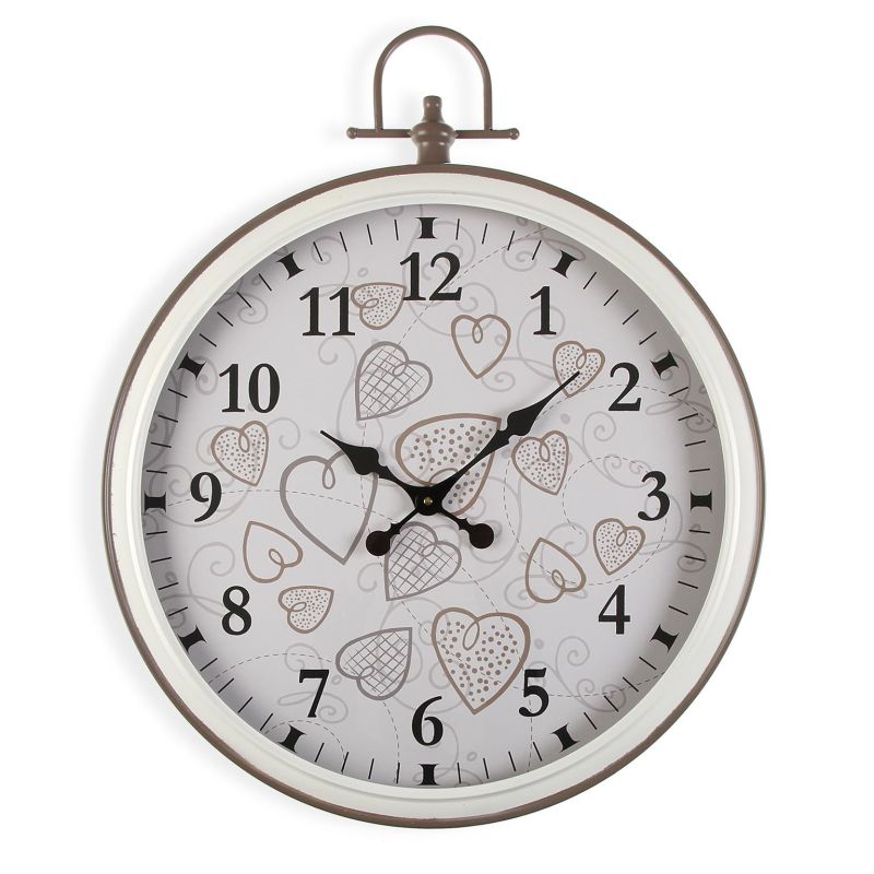 Ceas de Perete Versa Cozy Inimi Metal (5 x 73,5 x 60 cm)