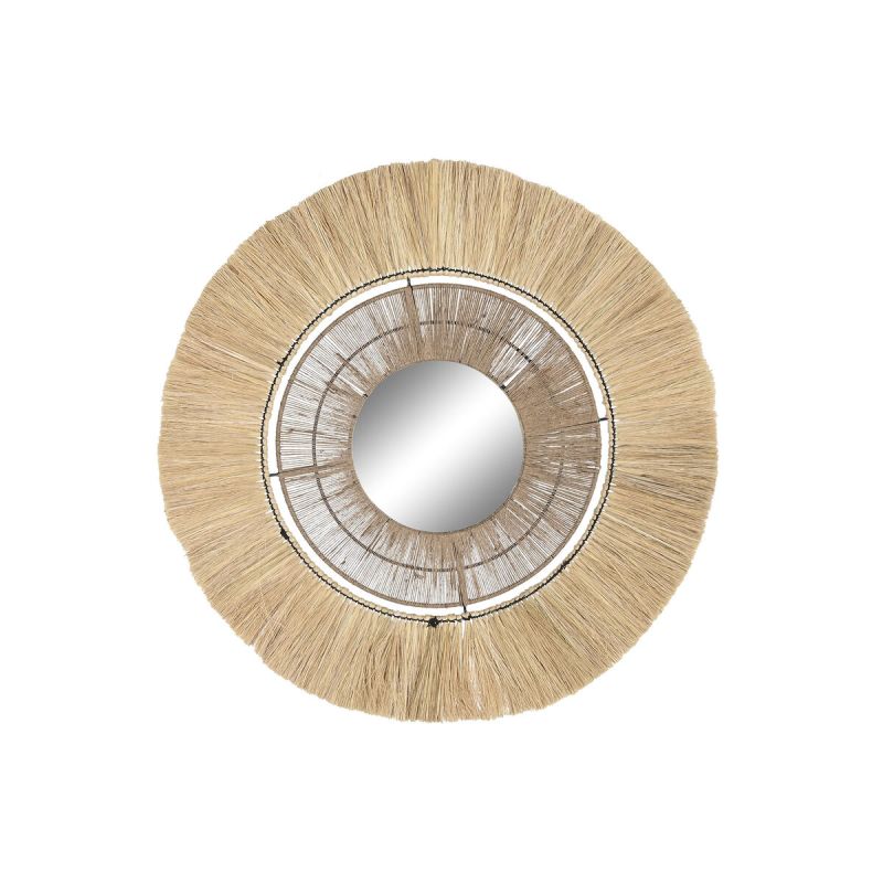 Oglindă de perete DKD Home Decor Natural Bali 79 x 4 x 79 cm