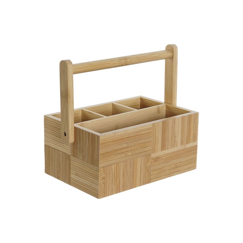 Organizator pentru tacâmuri DKD Home Decor Natural Bambus 27 x 16,5 x 11,5 cm