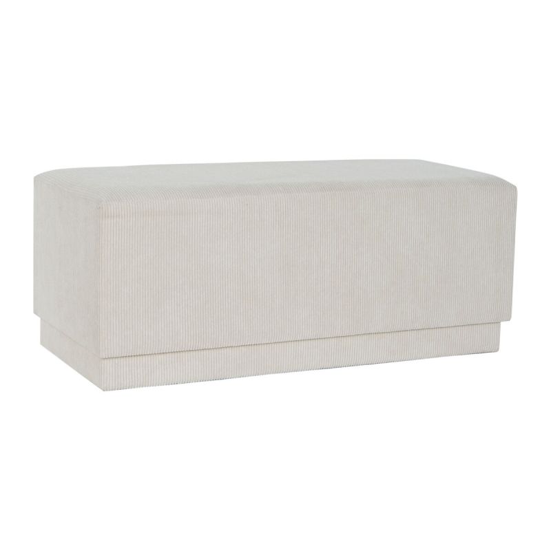 Banchetă DKD Home Decor Bej Lemn MDF 100 x 40 x 40 cm