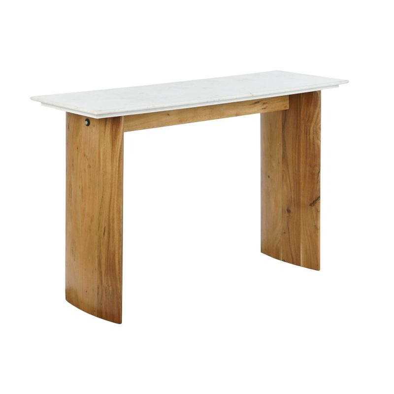 Console Home ESPRIT Alb Maro Marmură Lemn de mango 120 x 38 x 77 cm