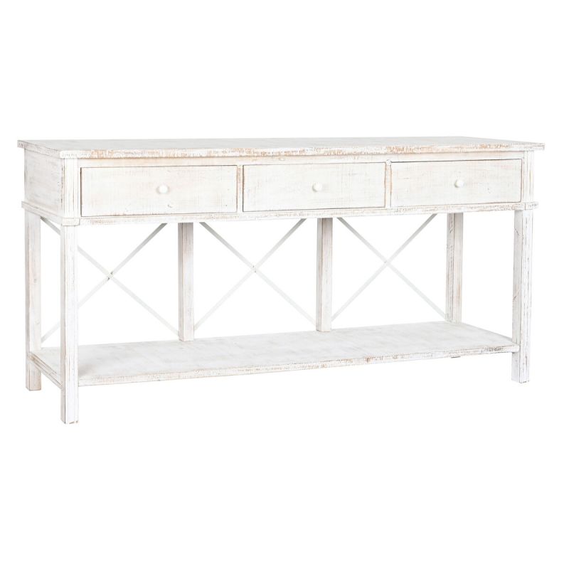 Console Home ESPRIT Alb Maro Negru Metal Brad 181 x 45 x 86 cm