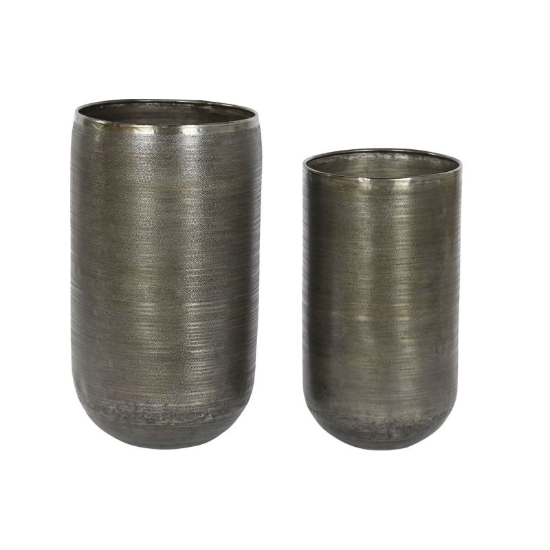 Set de jardiniere Home ESPRIT Auriu* Argintiu Aluminiu 34,5 x 36 x 63 cm