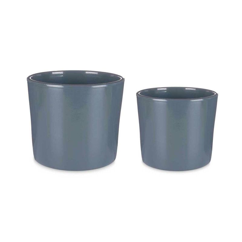 Set de ghivece Ibergarden CILINDRO-22-27-A Antracit Argilă Ø 22 cm Ø 27 cm 22 x 22 x 19 cm 27 x 27 x 23 cm 2 Piese