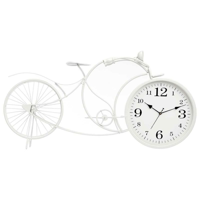 Stolní hodiny Bicicletă Alb Metal 95 x 50 x 12 cm