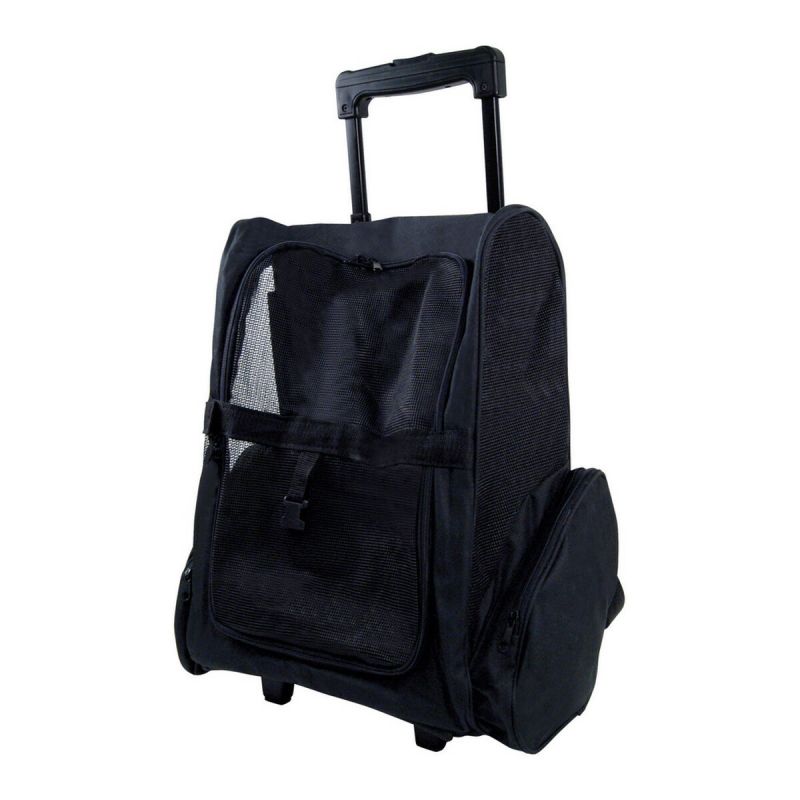 Rucsac cu roți pentru animale de companie Gloria Trolley Trip Negru (36 x 30 x 49 cm)