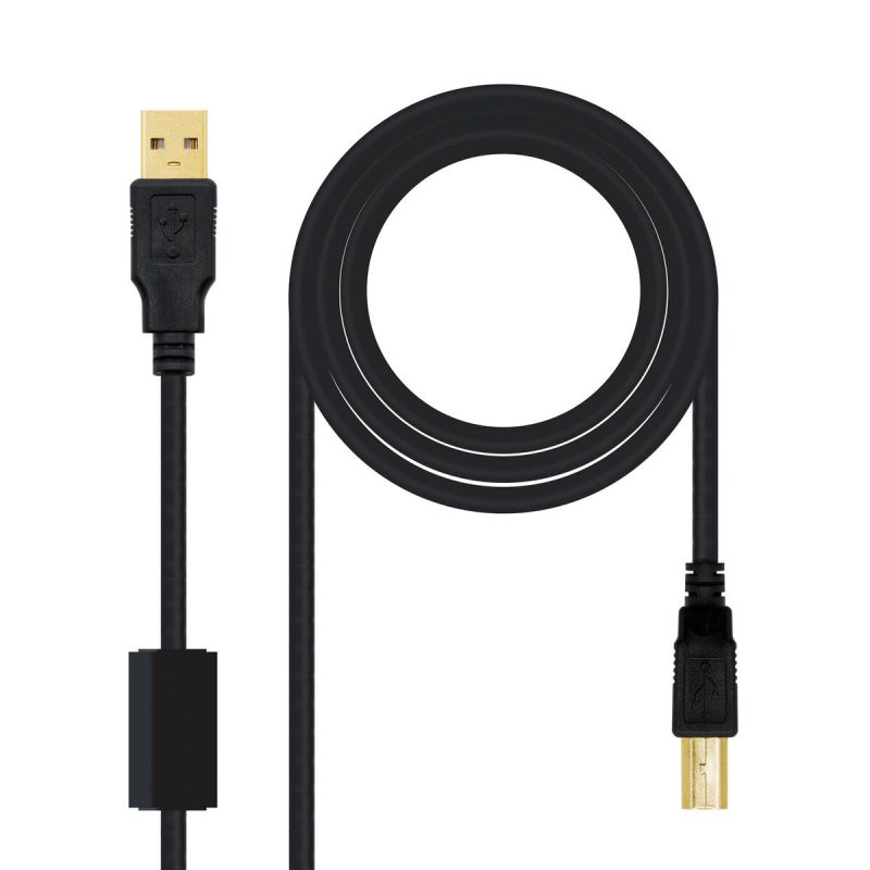 Cablu USB 2.0 A la USB B NANOCABLE 10.01.1205 Negru 5 m (1 Unități)