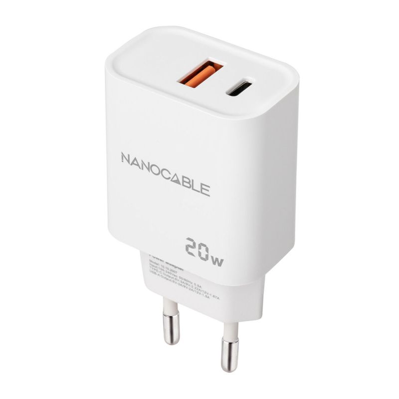 Încărcător de Perete NANOCABLE Alb 20 W