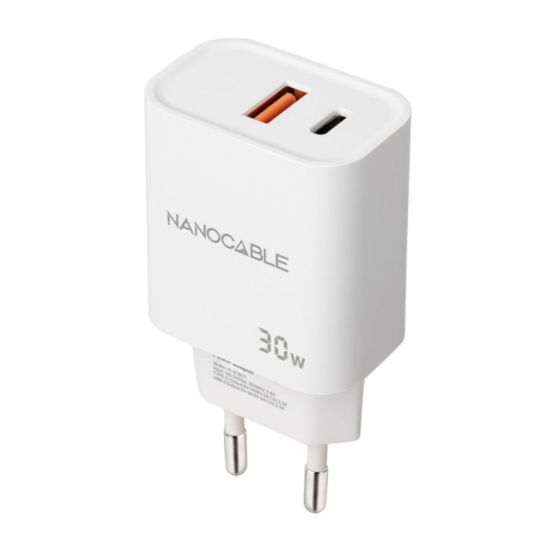 Încărcător de Perete NANOCABLE Alb 30 W
