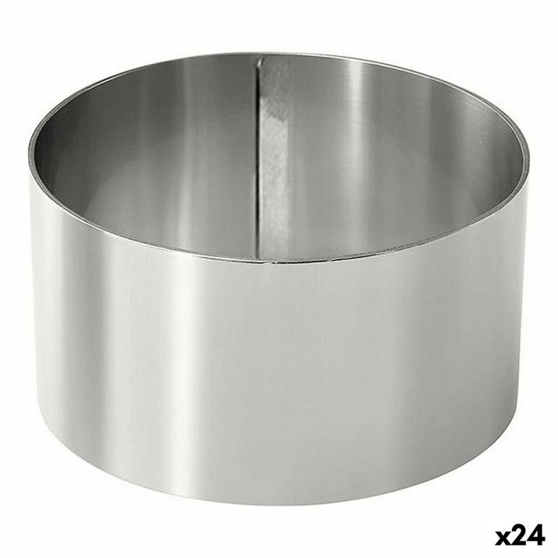 Matriță de placare Oțel inoxidabil Argintiu 10 cm 0,8 mm (24 Unități) (10 x 4,5 cm)