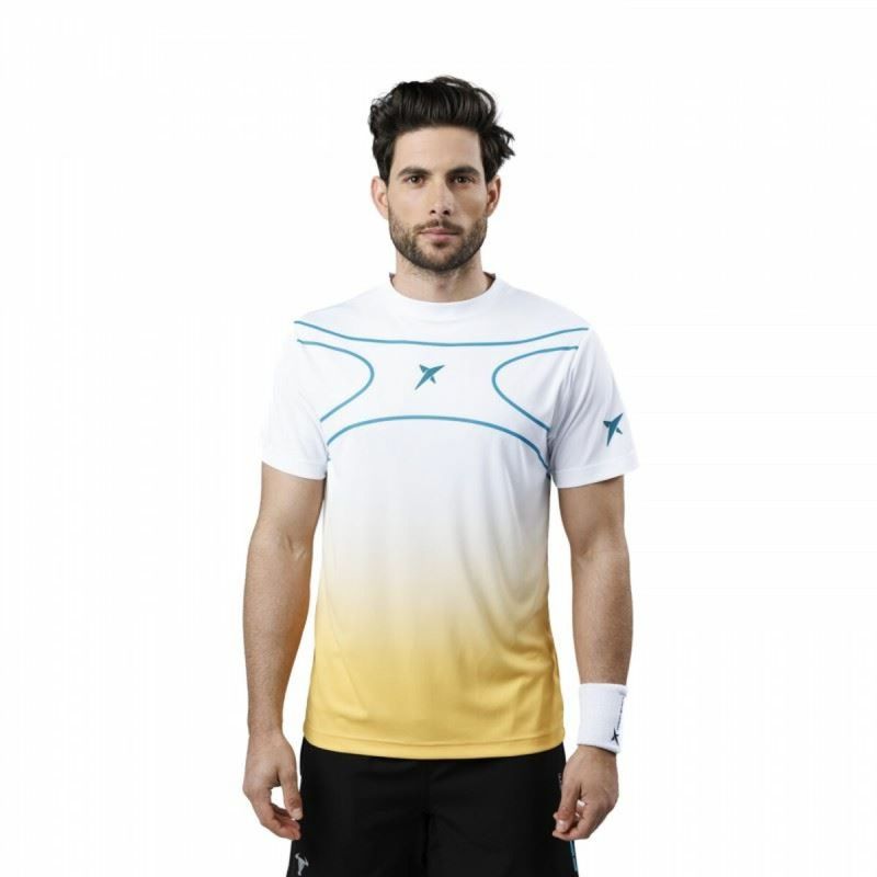 Tricou cu Mânecă Scurtă Bărbați Drop Shot Alsai Campa Alb