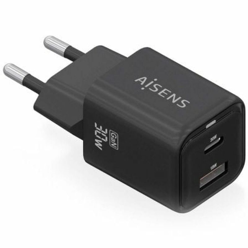 Încărcător de Perete Aisens ASCH-30W2P021-BK Negru Multicolor 33 W (1 Unități)