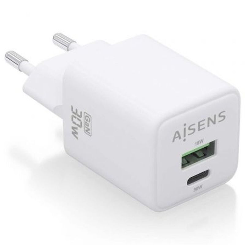 Încărcător de Perete Aisens ASCH-30W2P037-W Alb Multicolor 33 W (1 Unități)