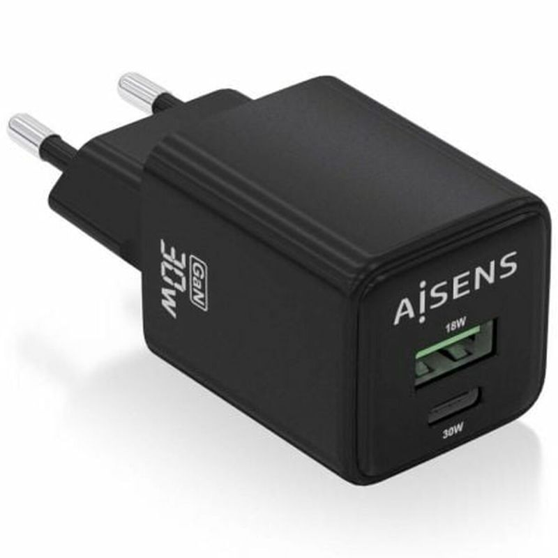 Încărcător de Perete Aisens ASCH-30W2P038-BK Negru Multicolor 33 W (1 Unități)