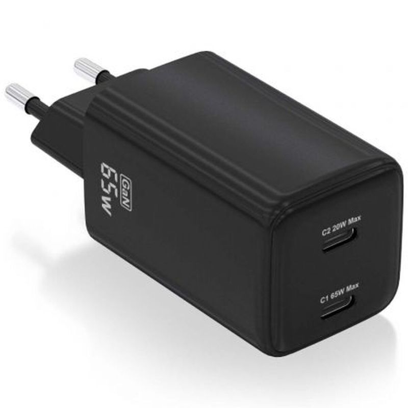 Încărcător de Perete Aisens ASCH-65W2P040-BK Negru Multicolor 65 W (1 Unități)